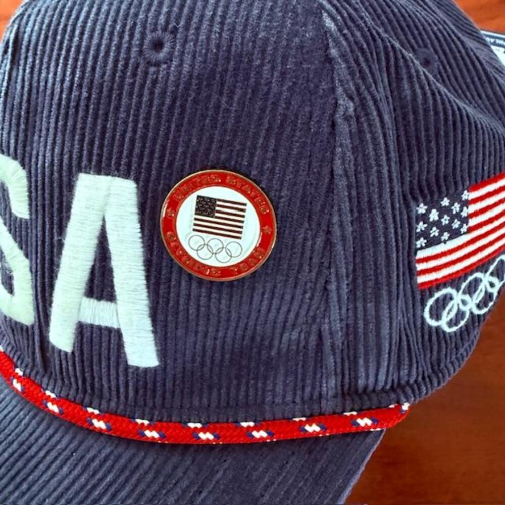 Polo Ralph Lauren Team USA 2026 Olympics Courduroy Cap Hat with Enamel Pins NWT - Picture 7 of 13